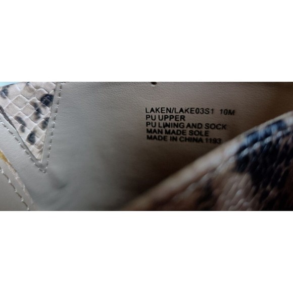 Steve Madden Slide Sandal Size 10M Block High Heels Snake Print New No Box - Picture 9 of 9